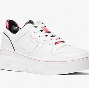 Micheal Kora Lexi Sneaker In Optic White/ Black size 10